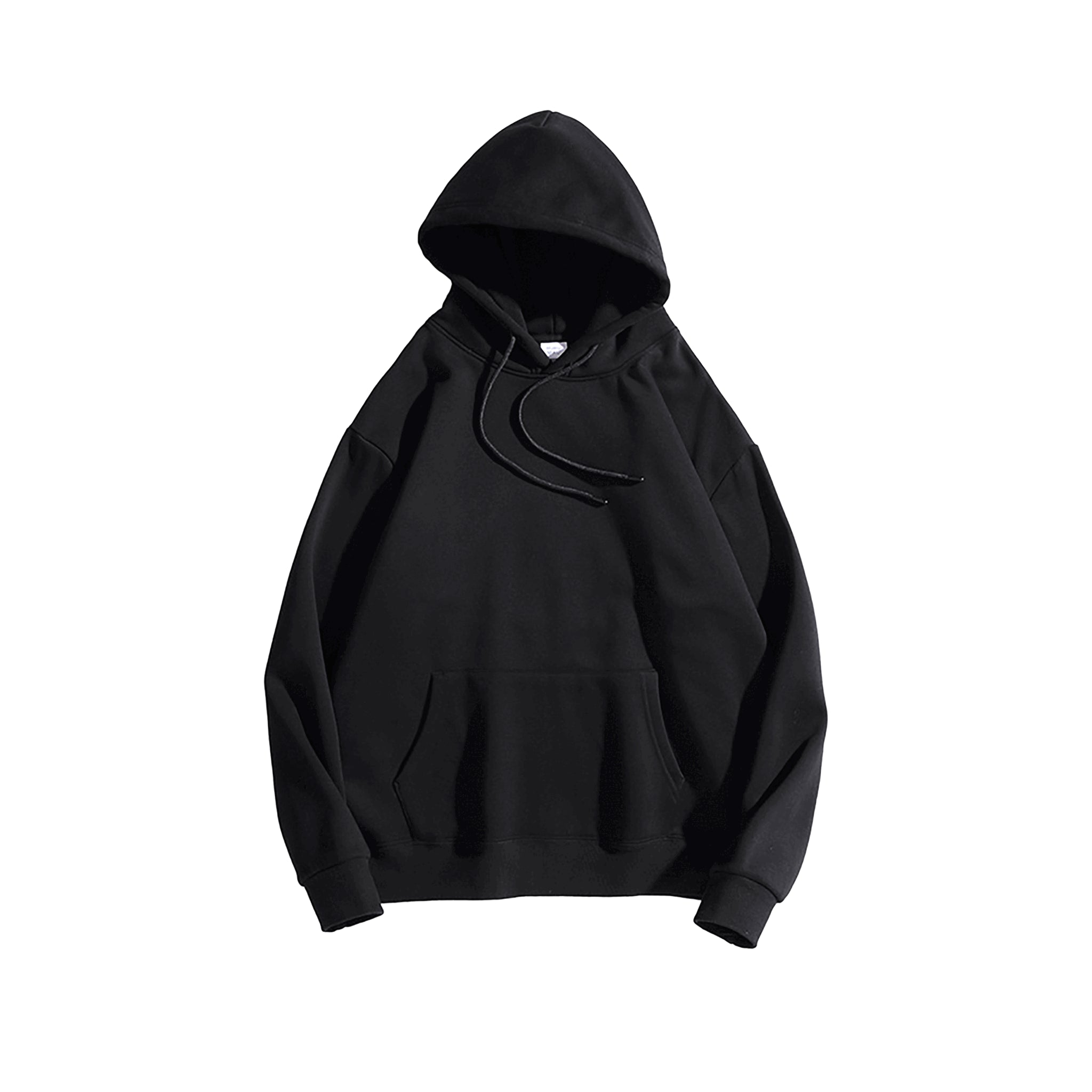 Blanko Hoodie aus Fleece, Unisex, personaliserbar - Black