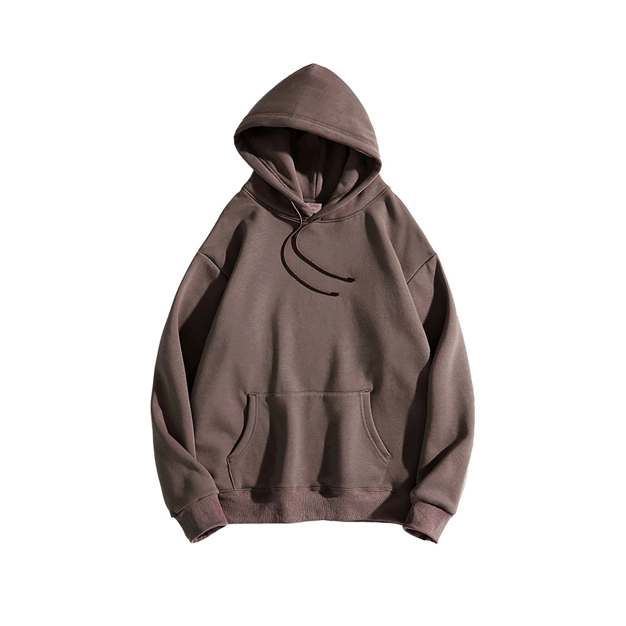 Blanko Hoodie aus Fleece, Unisex, personaliserbar - Coffee