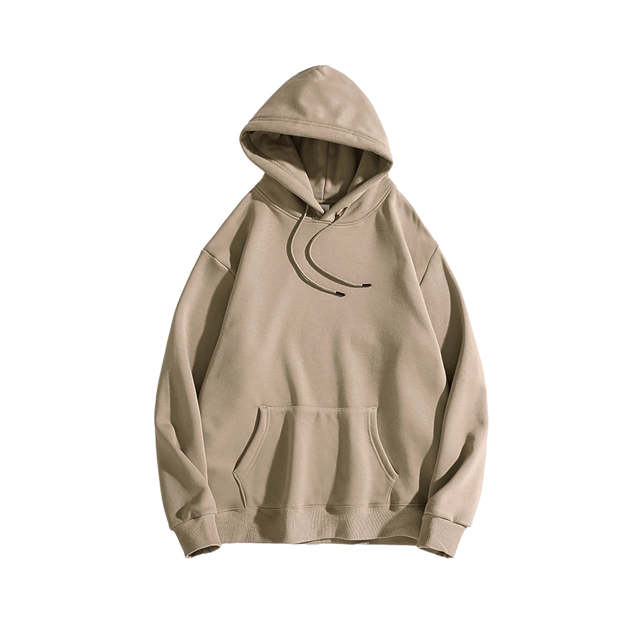 Blanko Hoodie aus Fleece, Unisex, personaliserbar - Khaki