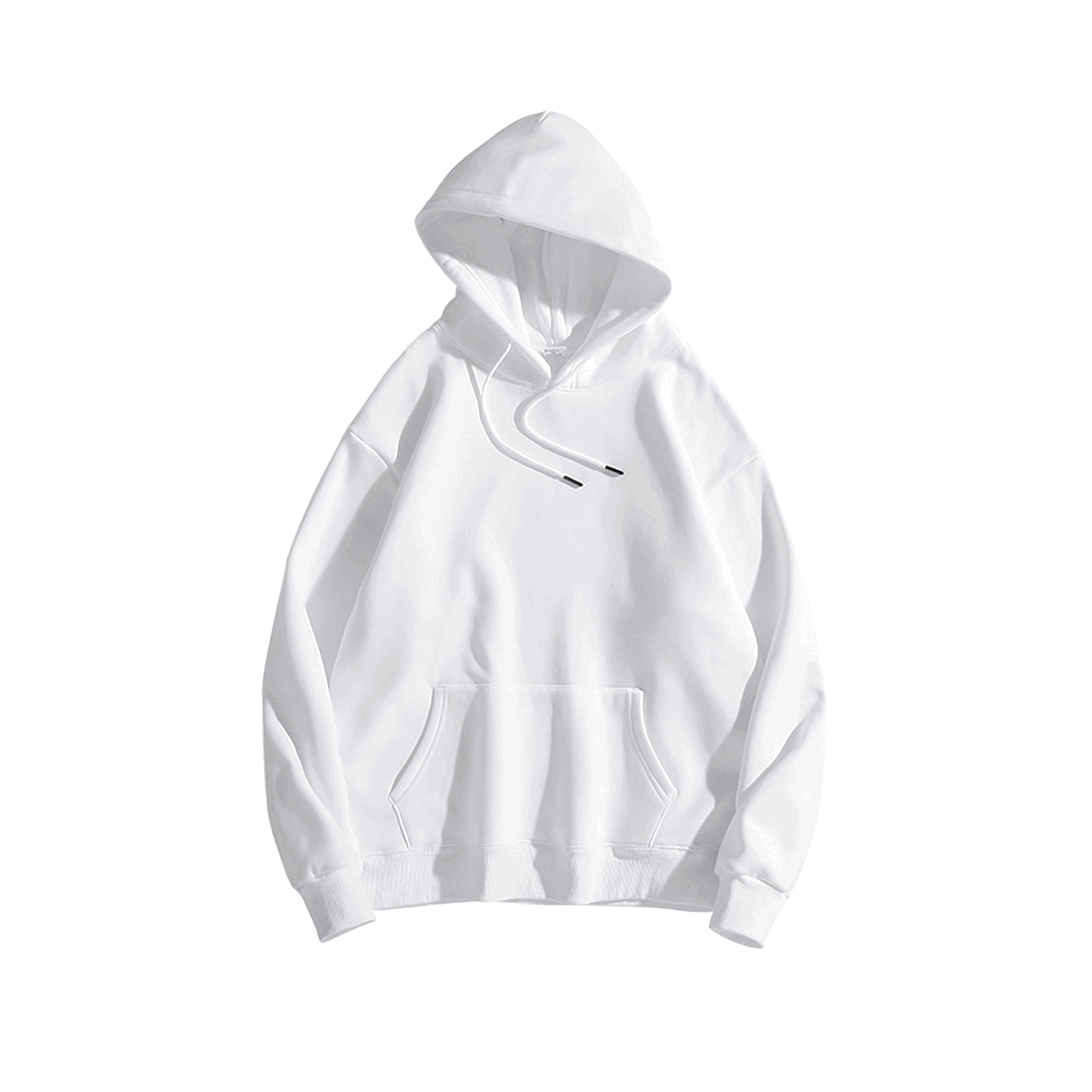 Blanko Hoodie aus Fleece, Unisex, personaliserbar - White