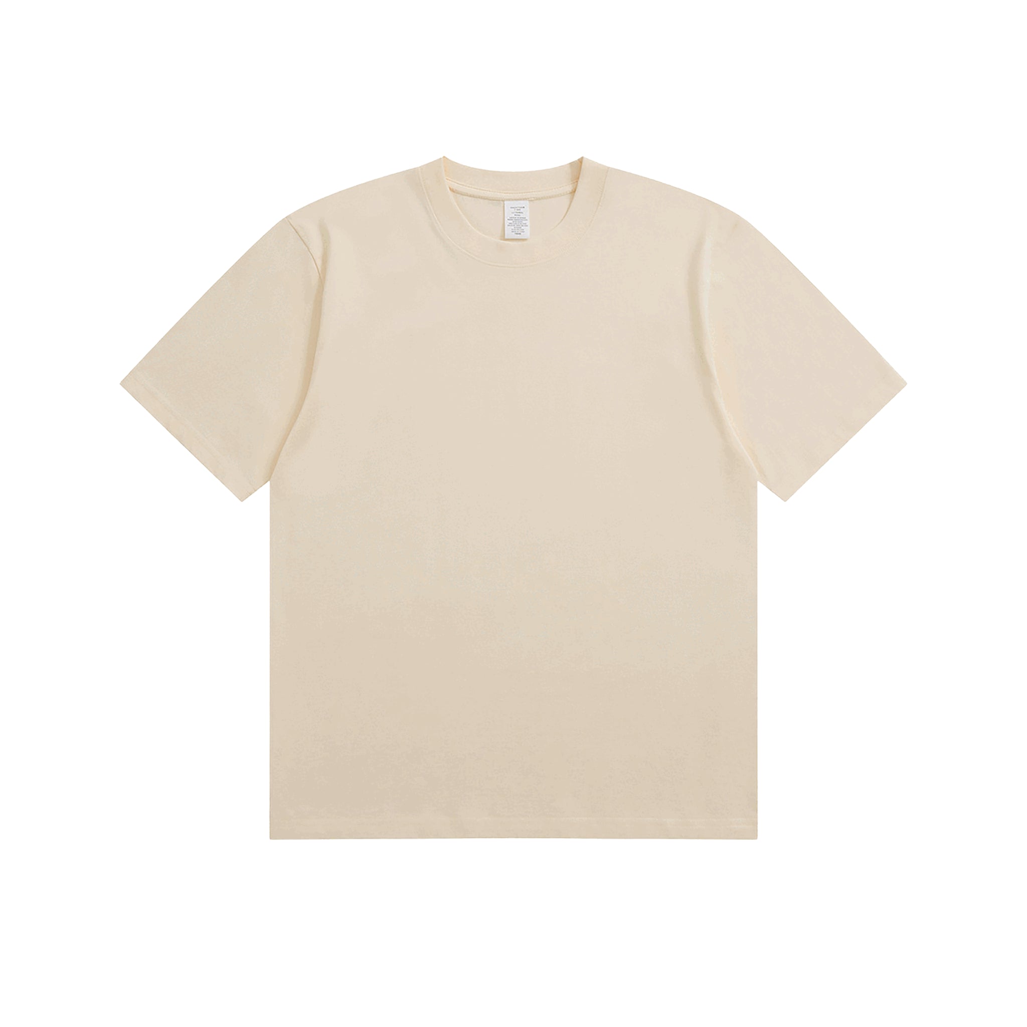 Blanko T-Shirt aus Baumwolle, Unisex, personaliserbar - Ivory