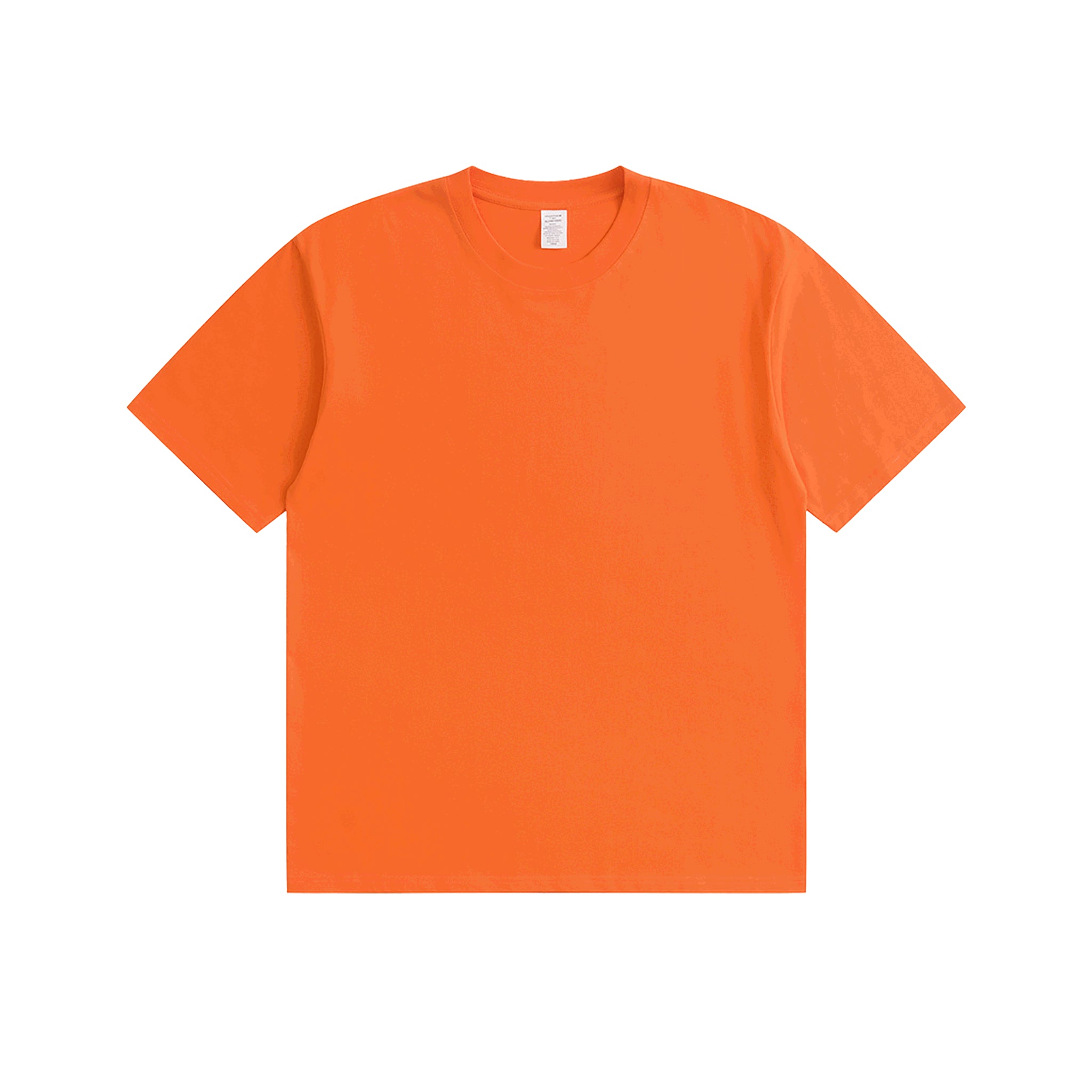 Blanko T-Shirt aus Baumwolle, Unisex, personaliserbar - Orange