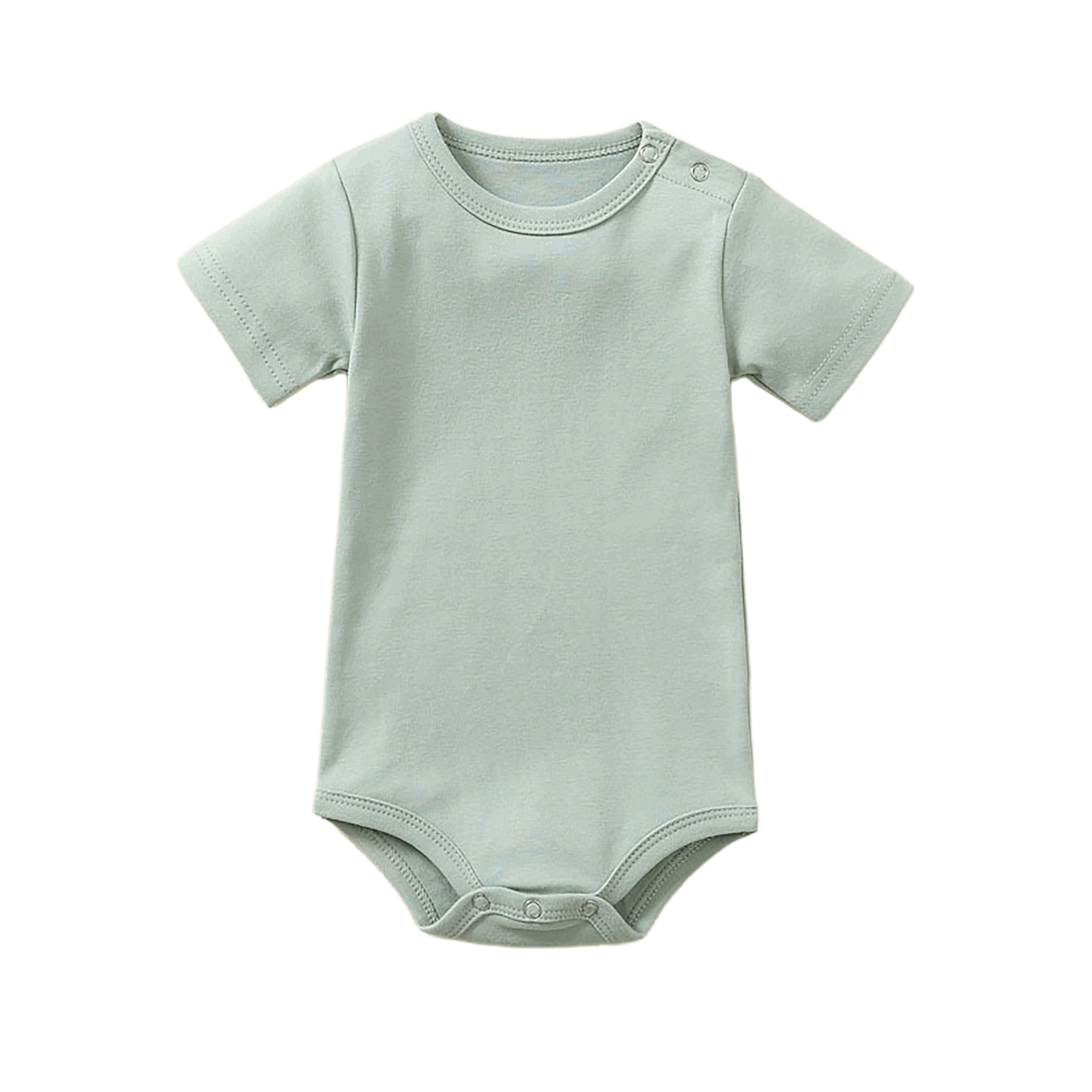 Blanko Baby-Body aus Baumwolle, personaliserbar - LightGreen