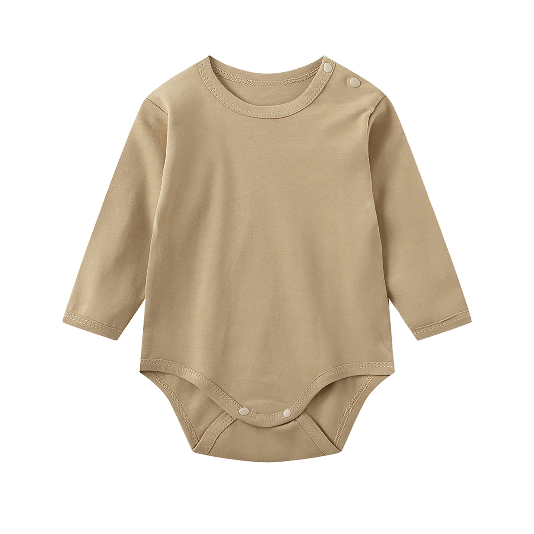 Blanko Baby-Body aus Baumwolle, personaliserbar - Coffee