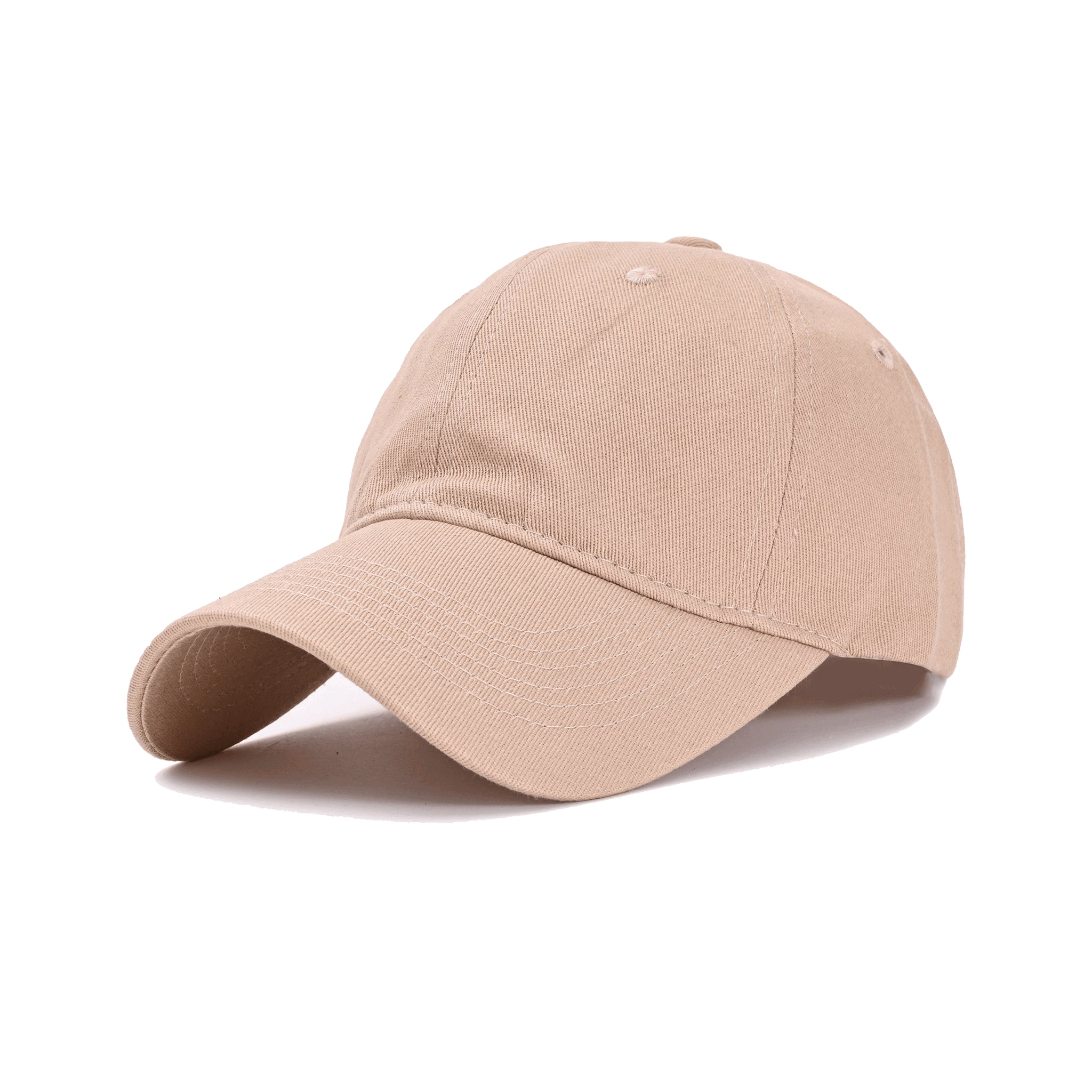 Blanko Baseballkappe aus Baumwolle, personaliserbar - Khaki