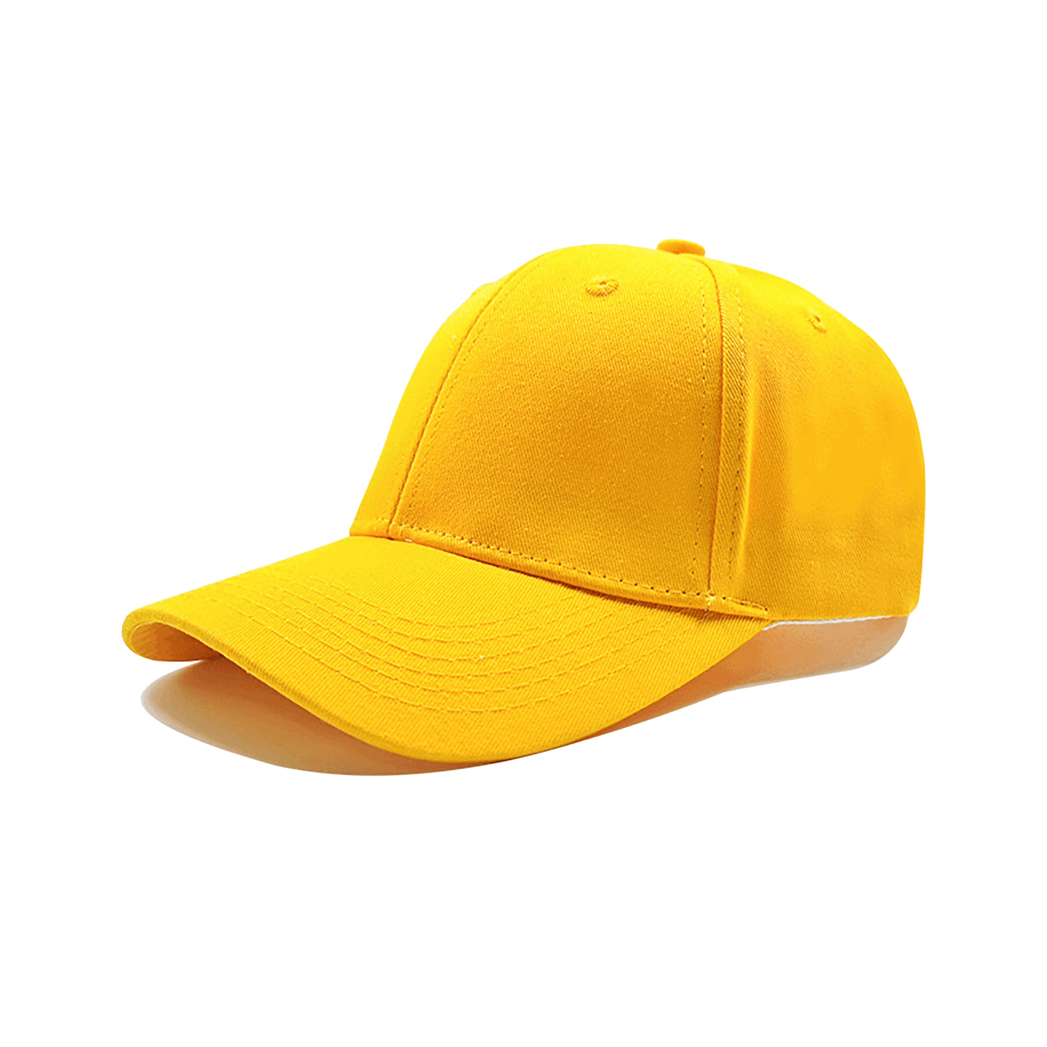 Blanko Baseballkappe aus Baumwolle, personaliserbar - Yellow