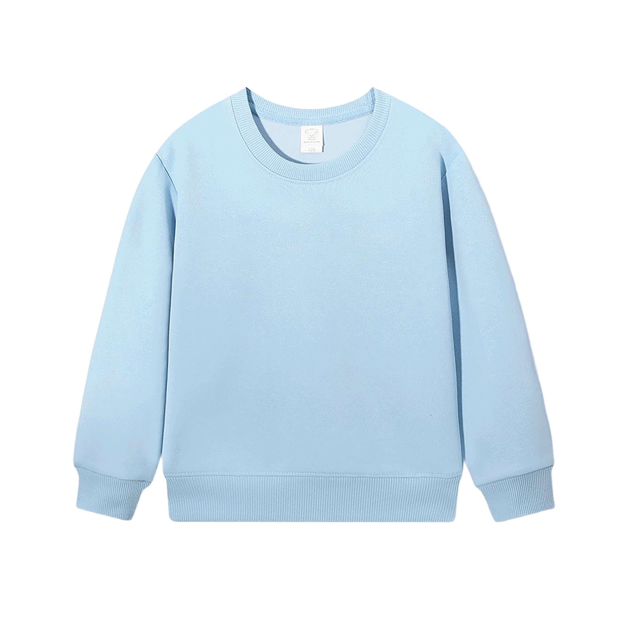 Blanko Kids Crewneck aus Baumwolle, personaliserbar - Blue
