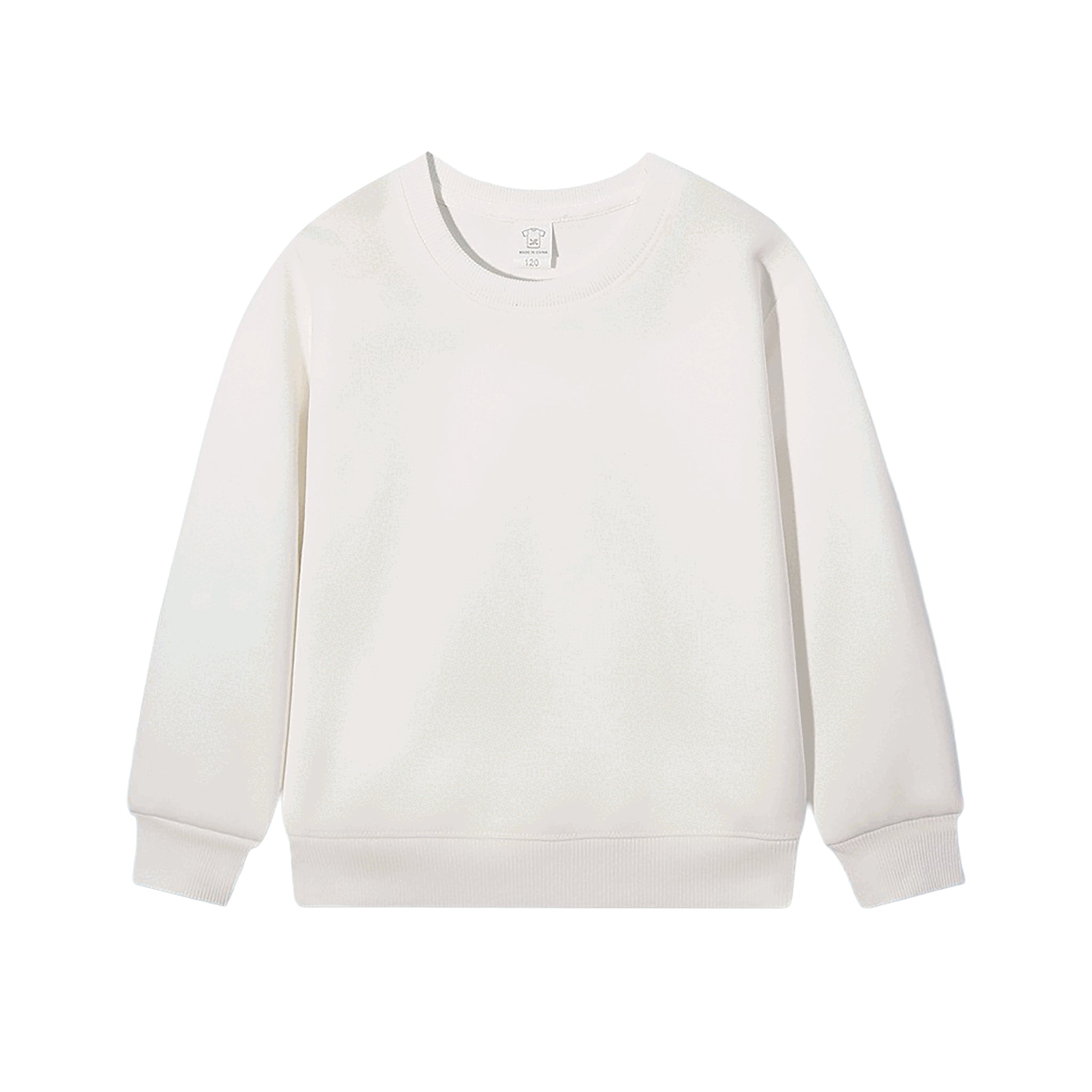 Blanko Kids Crewneck aus Baumwolle, personaliserbar - White