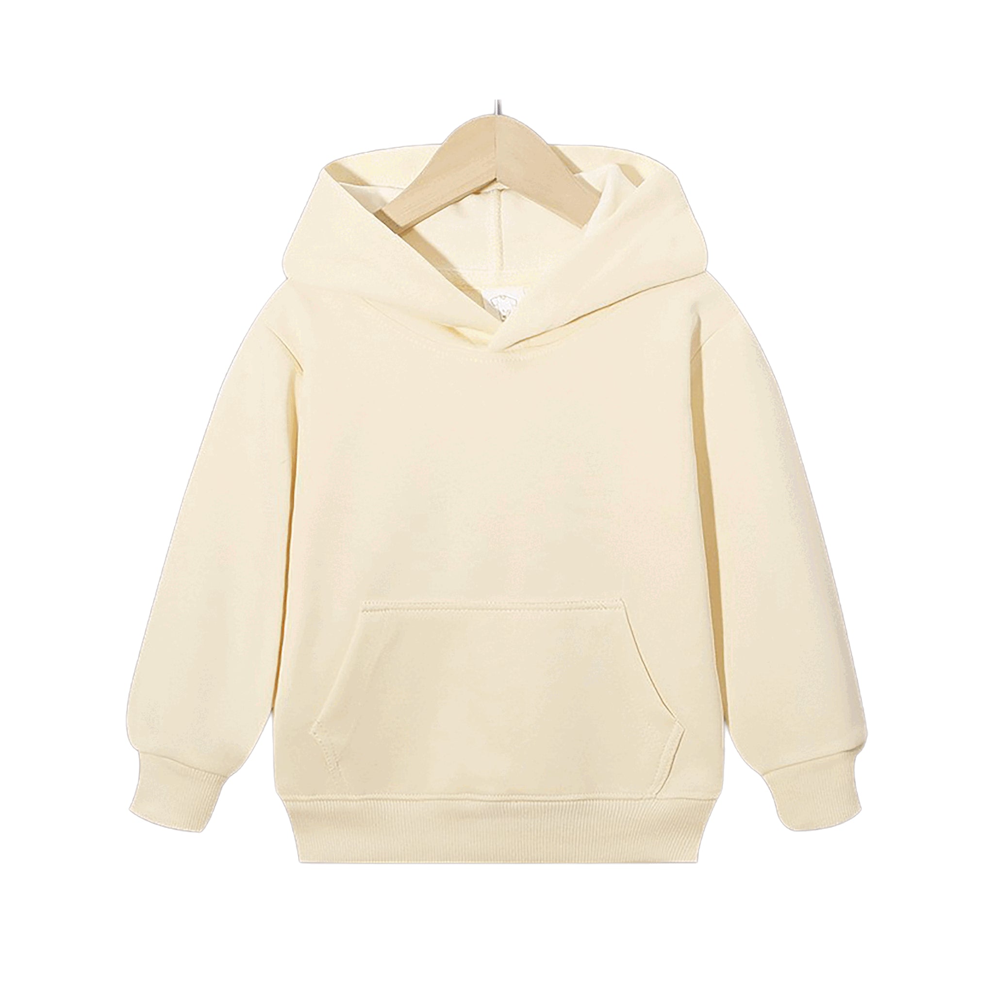 Blanko Kinder-Hoodie aus Baumwolle, personaliserbar - Beige