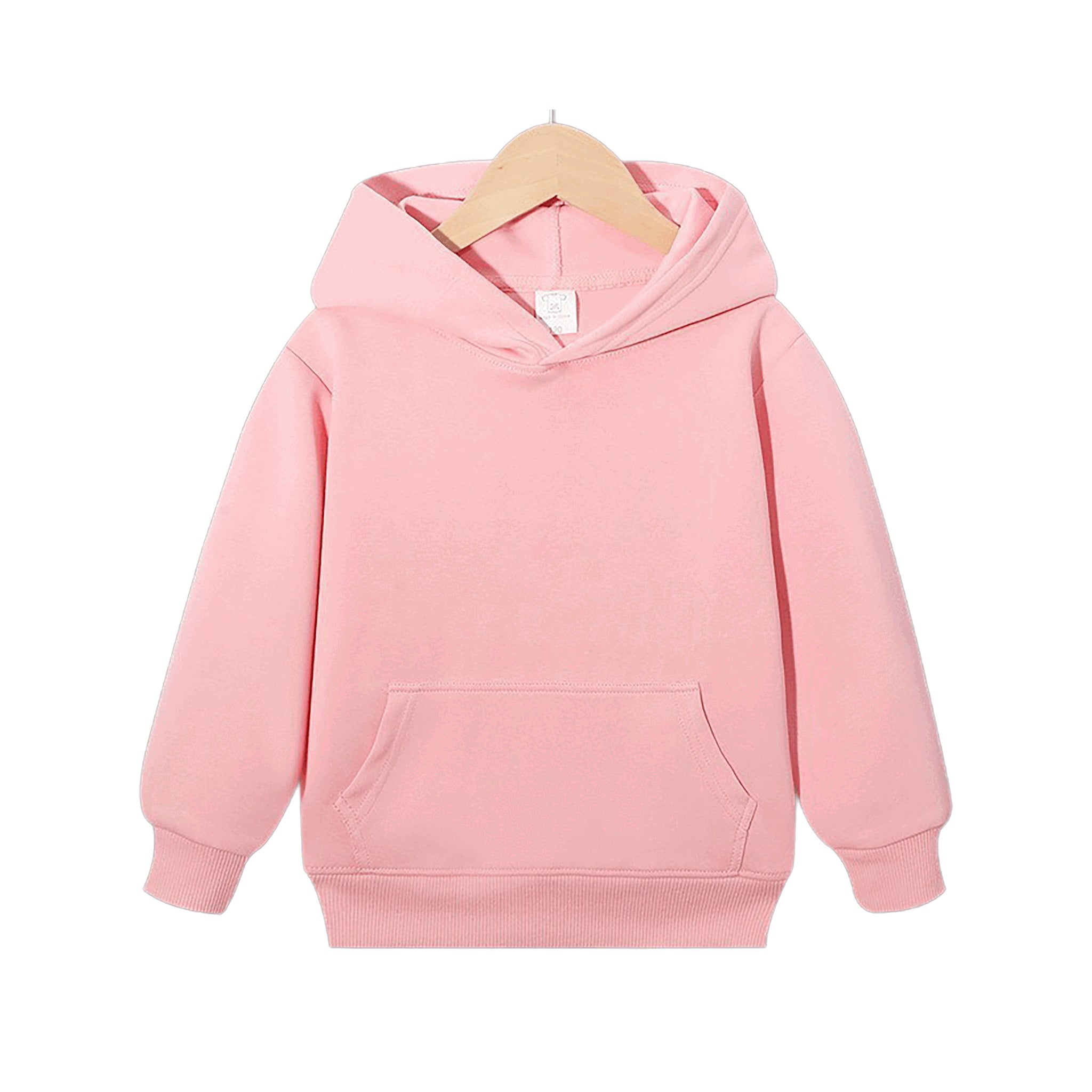 Blanko Kinder-Hoodie aus Baumwolle, personaliserbar - Pink