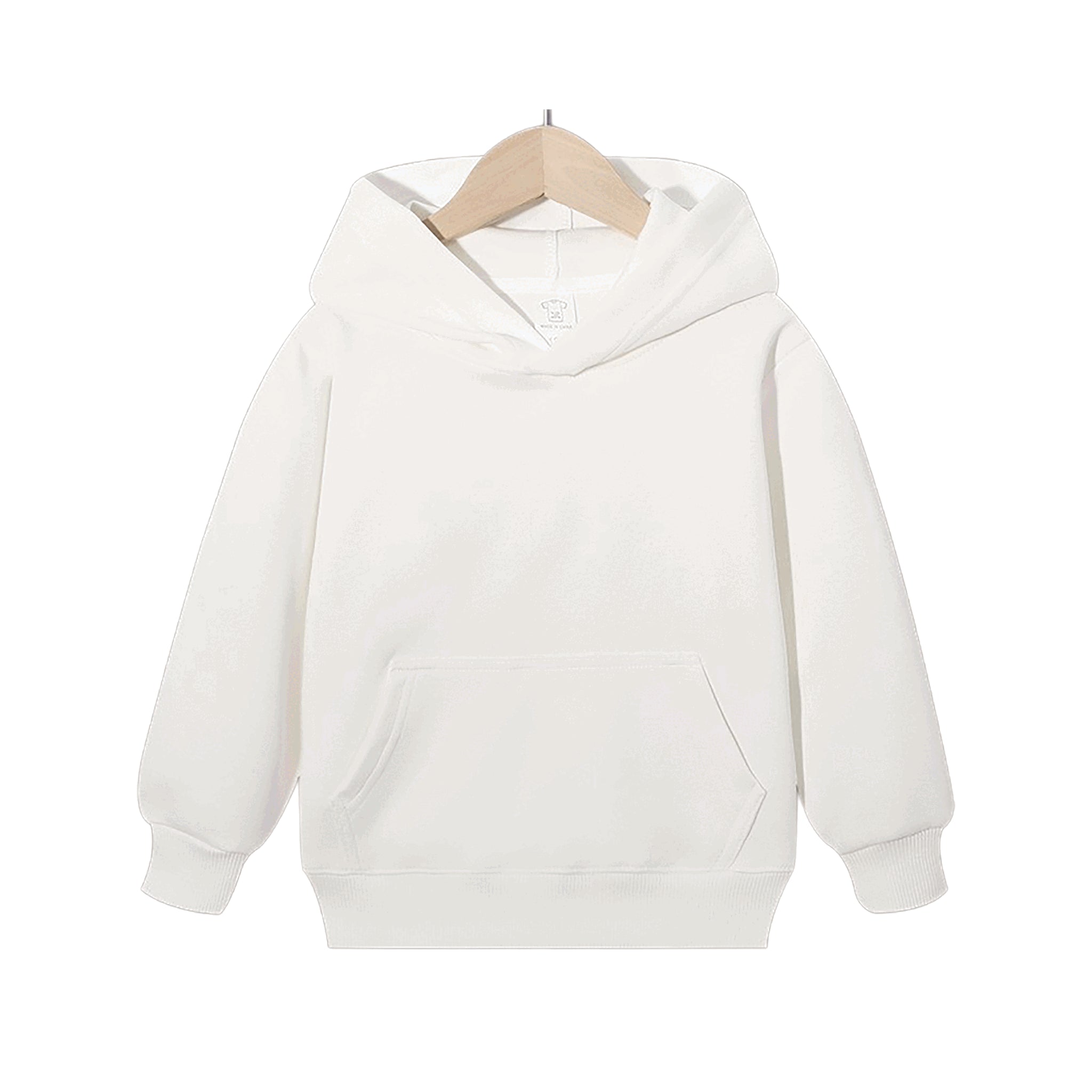 Blanko Kinder-Hoodie aus Baumwolle, personaliserbar - White