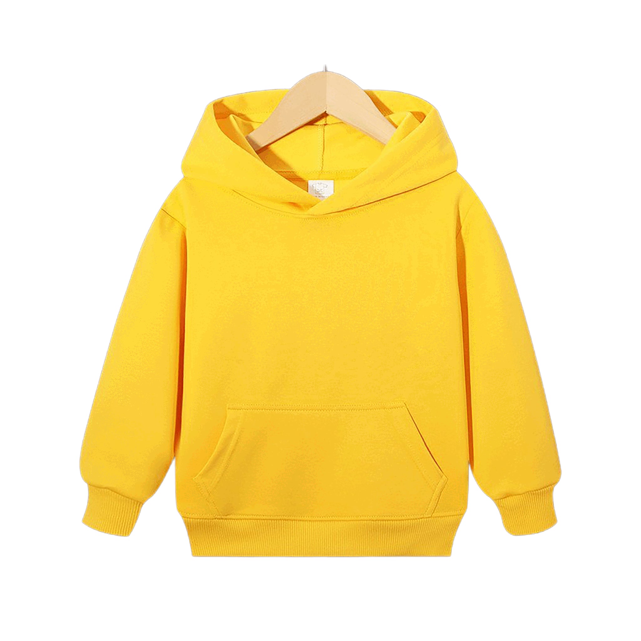 Blanko Kinder-Hoodie aus Baumwolle, personaliserbar - Yellow