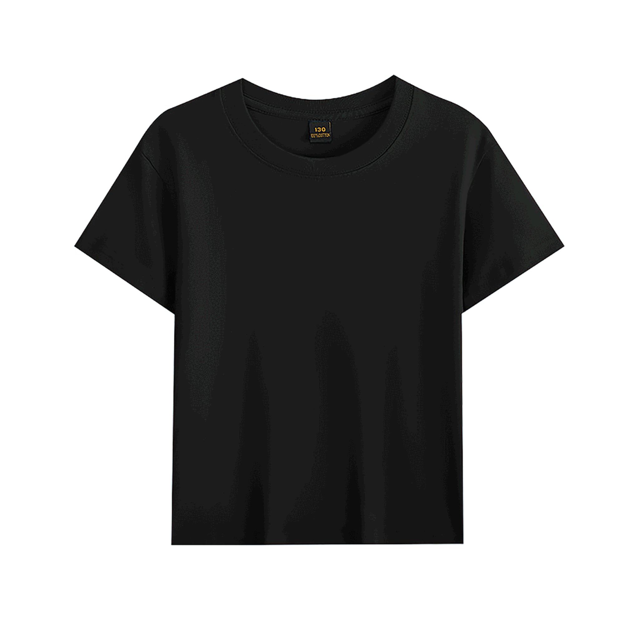 Blanko Kinder-T-Shirt aus Baumwolle, personaliserbar - Black
