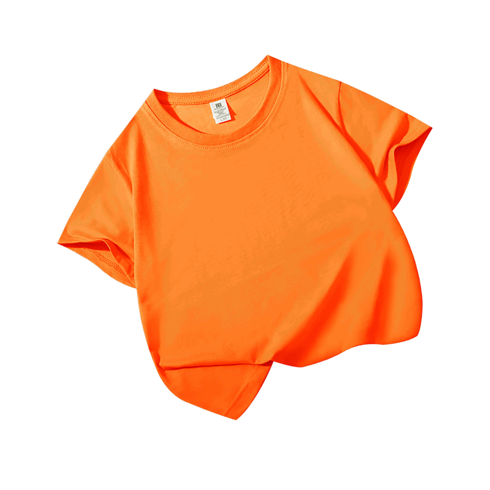 Blanko Kinder-T-Shirt aus Baumwolle, personaliserbar - Orange