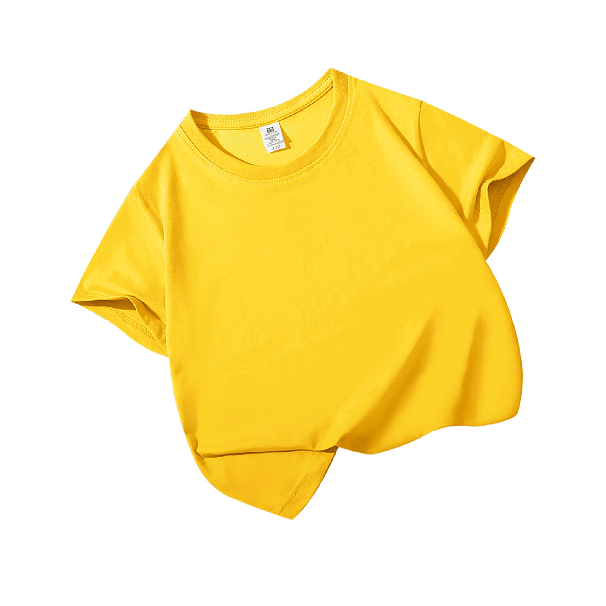 Blanko Kinder-T-Shirt aus Baumwolle, personaliserbar - Yellow